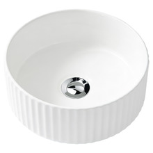 Zoya 280mm Gloss White Round Ceramic Basin with Pop-Up Waste